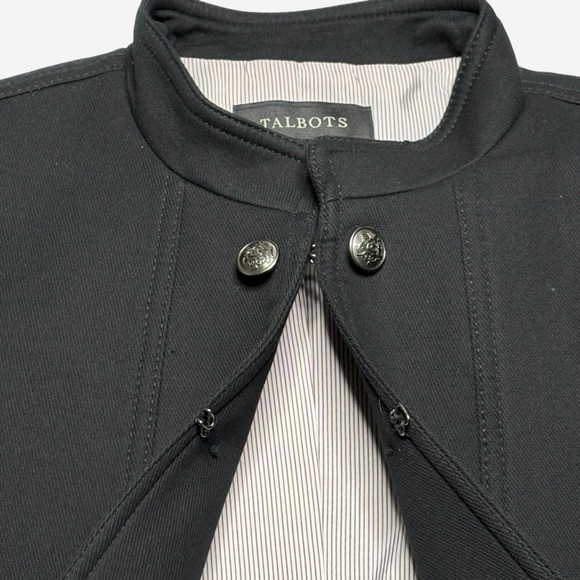 Talbots Women's Black Military-Inspired Blazer - Picture 4 of 16